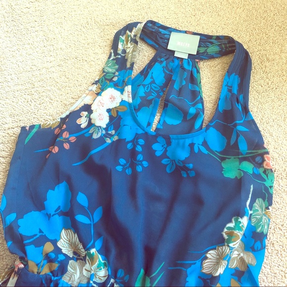 Anthro Floral Airy High-Low Dress - Picture 2 of 8